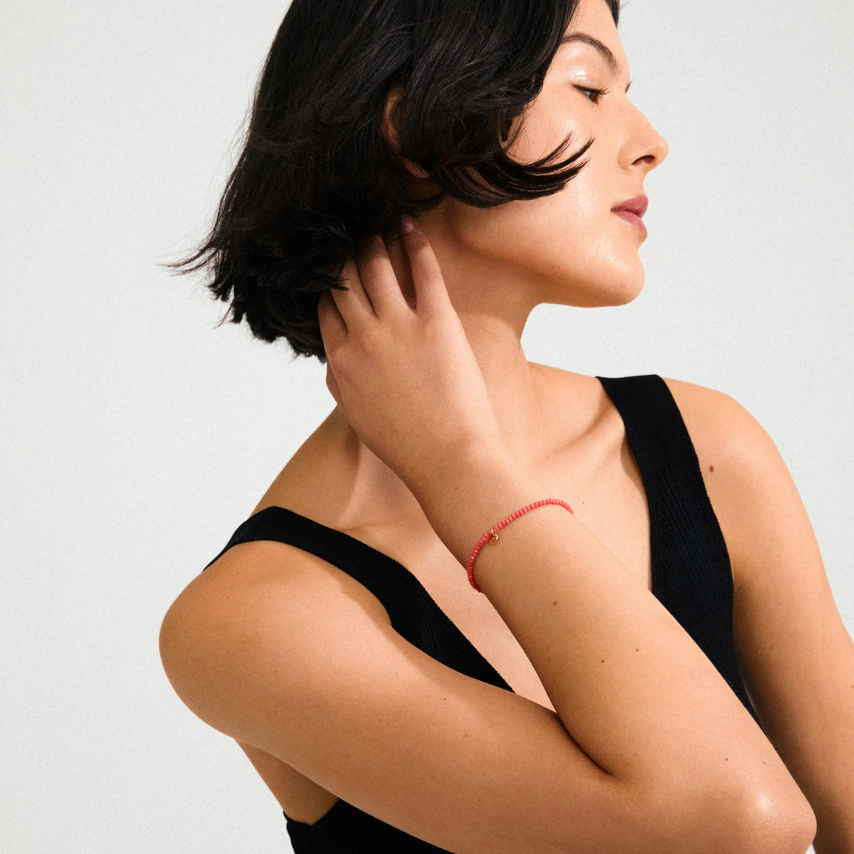 Indie Bracelet - Gold Plated - Bright Peach
