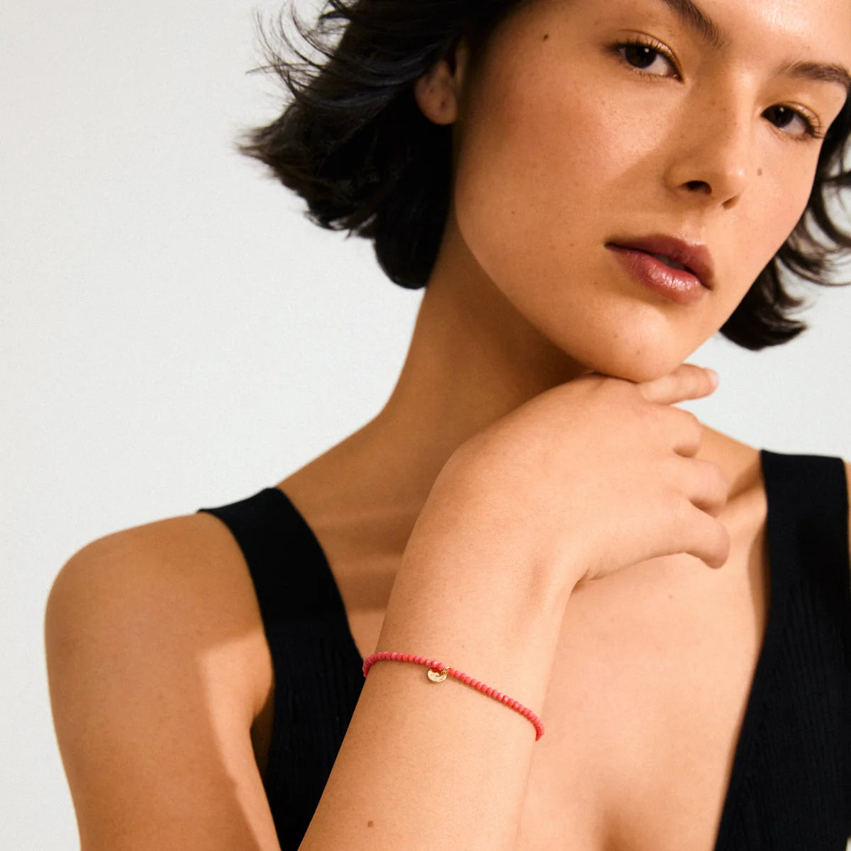 Indie Bracelet - Gold Plated - Bright Peach