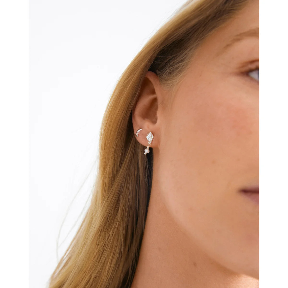 Oryth Earrings 2-In-1 Set, Silver-Plated