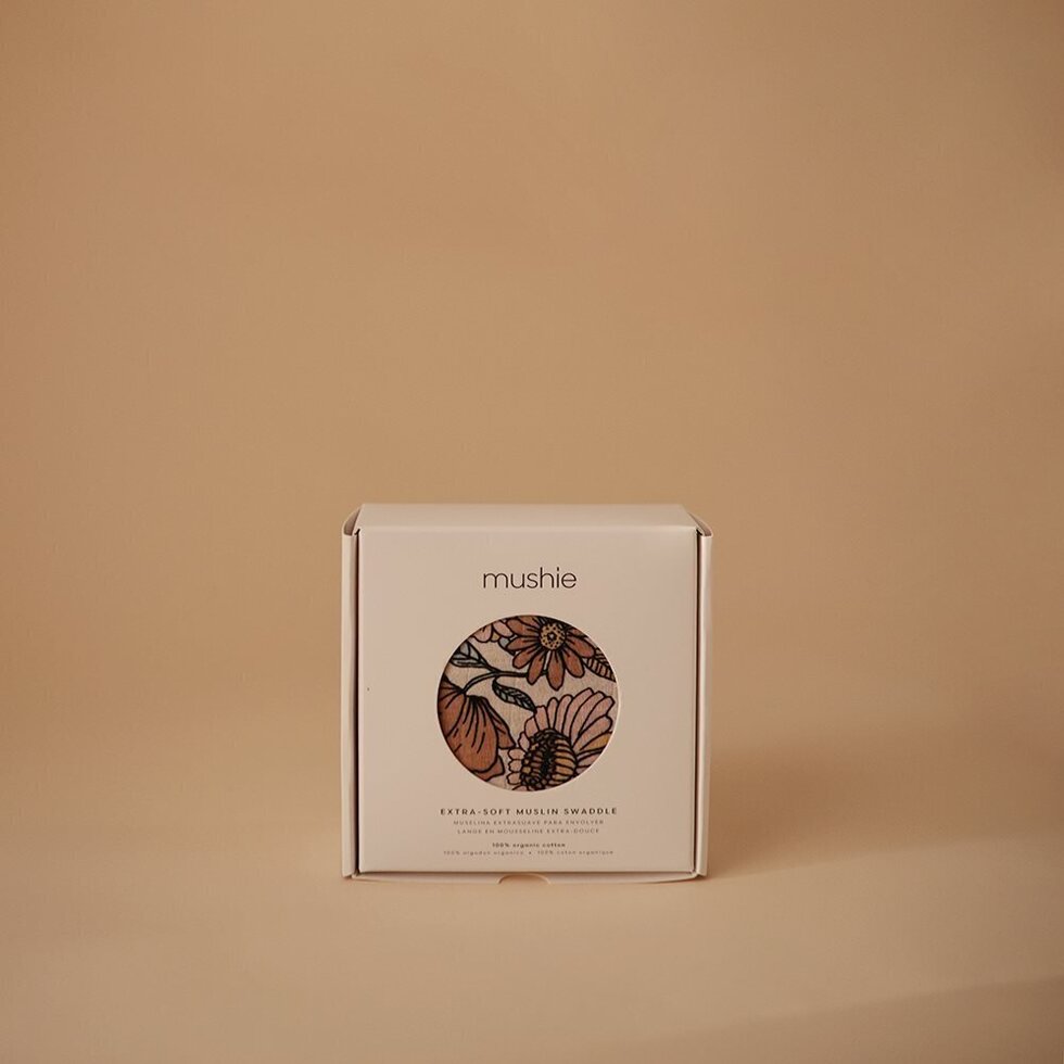 Mushie Swaddle - Retro Flowers