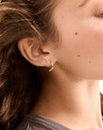 Alberte Organic Shape Hoop Earrings - Gold Plated