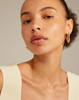 Loulia Recycled Wavy Earrings - Gold Plated