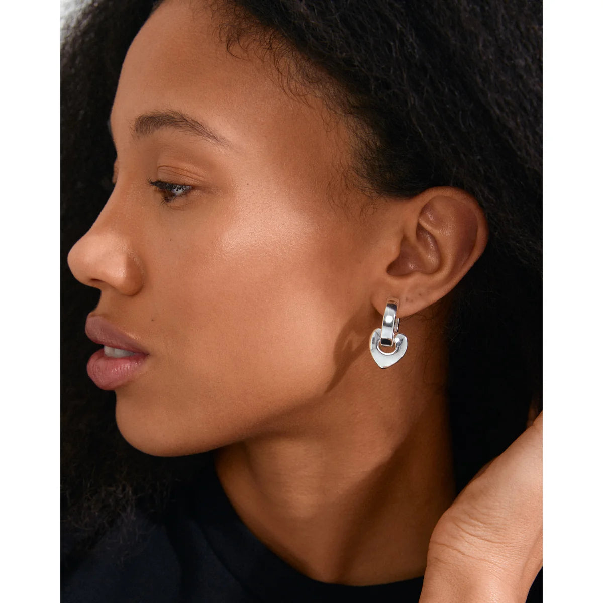 Iokaste Recycled Chunky Hoops - Silver Plated