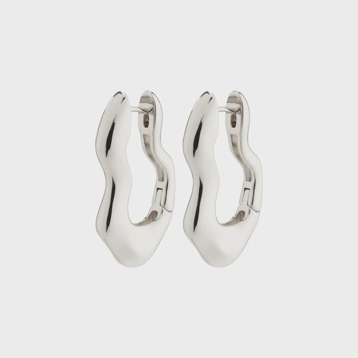 Loulia Recycled Wavy Earrings - Silver Plated