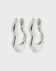 Loulia Recycled Wavy Earrings - Silver Plated