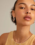 Loulia Recycled Wavy Earrings - Silver Plated