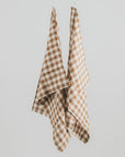 100% French Linen Tea Towel - Set 2 - Ginger Gingham