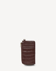 Winona Card Holder | Espresso Croc