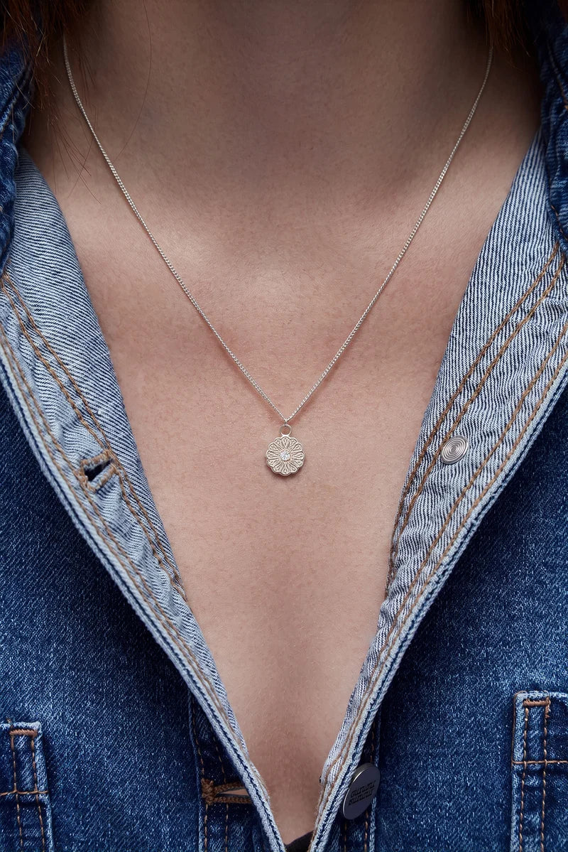 Cloud Nine Symbol Necklace - Silver