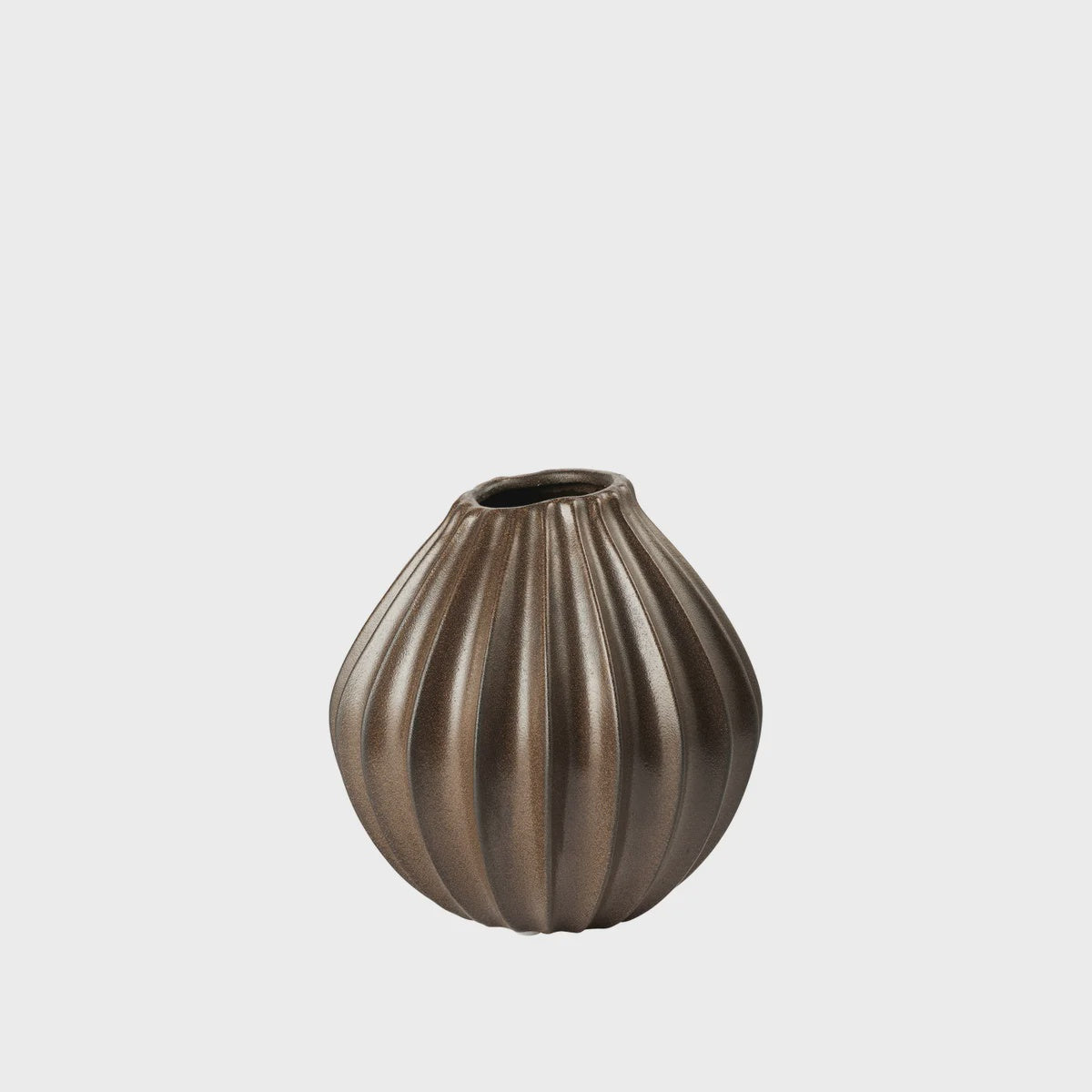 BROSTE Vase Wide - Antique Brown | Medium