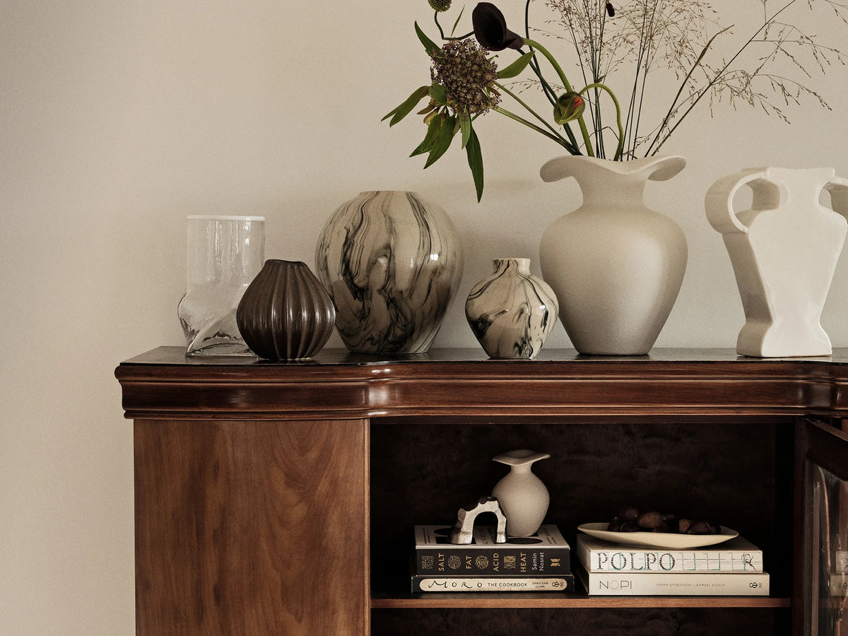 BROSTE Vase Wide - Antique Brown | Medium