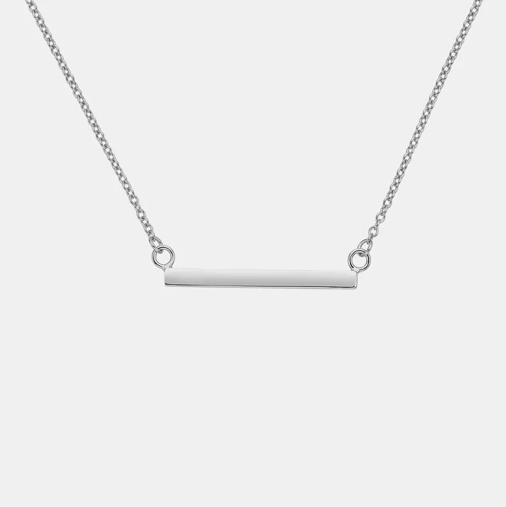 Bar Necklace - Silver