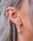 To The Moon & Back Studs | Silver