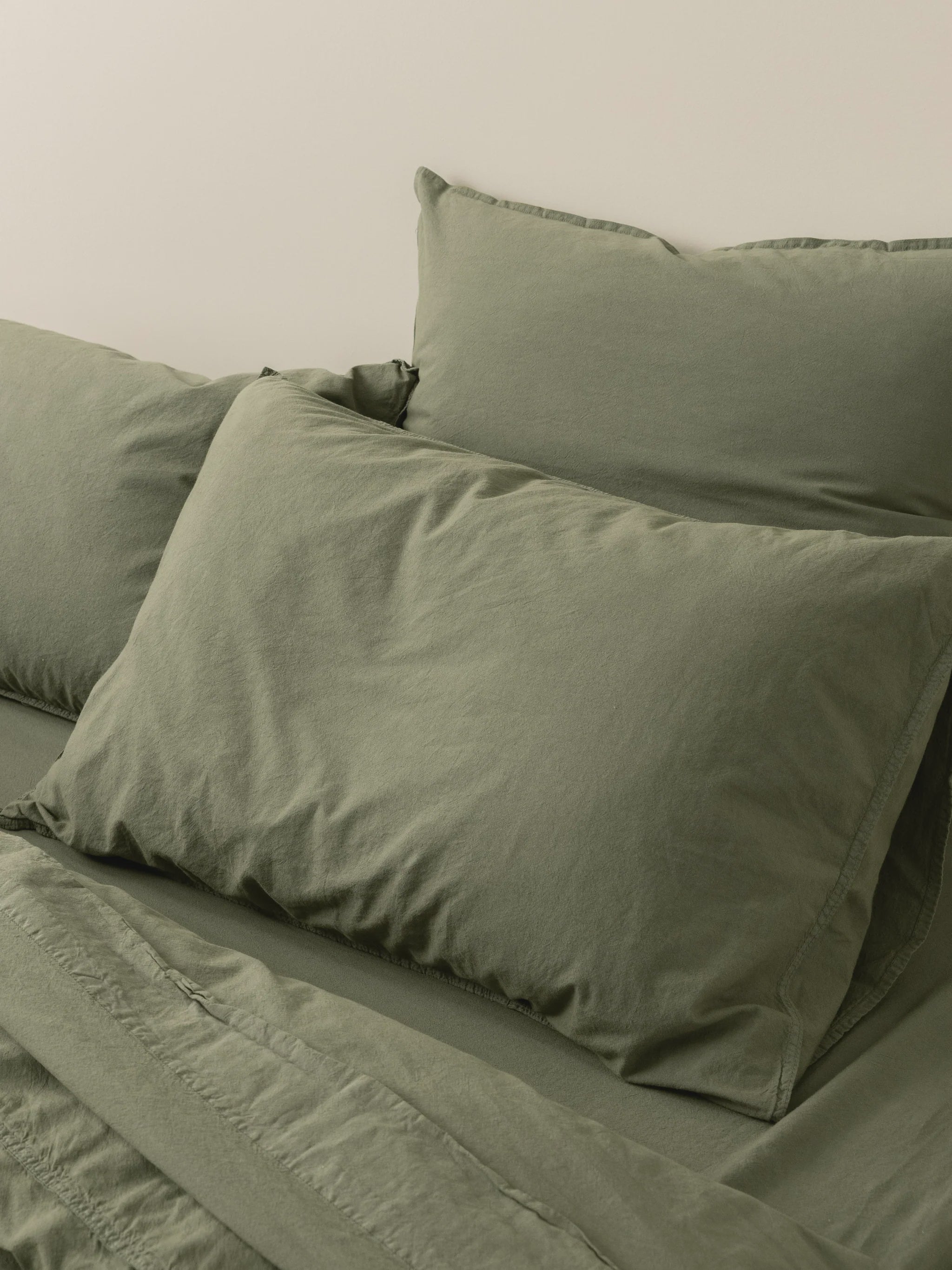Organic Cotton Euro Pillowcase - Olive