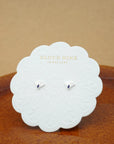 Fantail Studs | Blue - Silver
