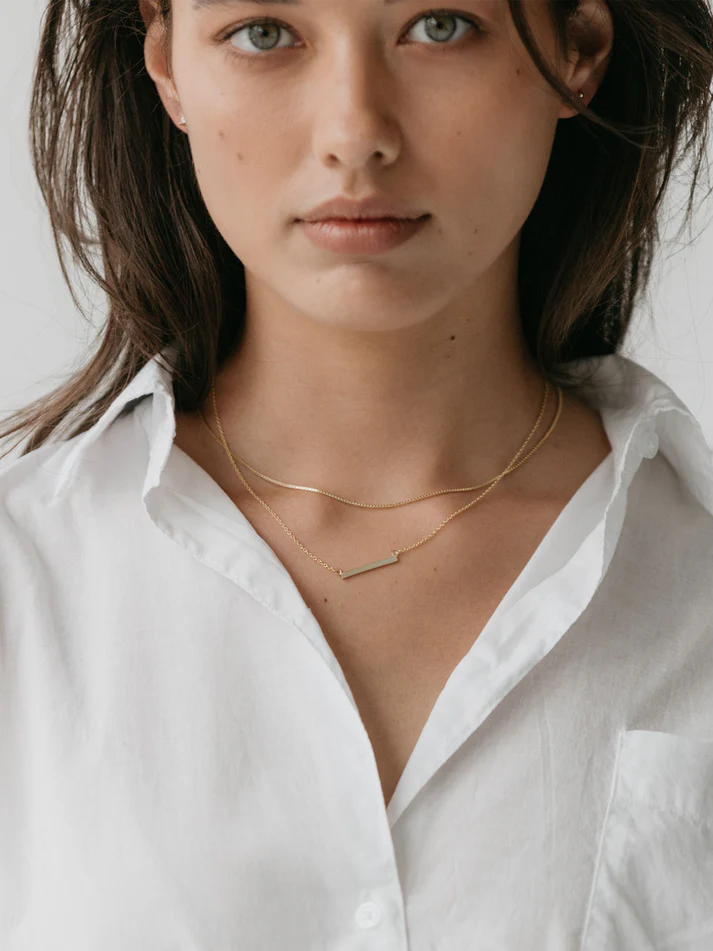 Bar Necklace - Silver