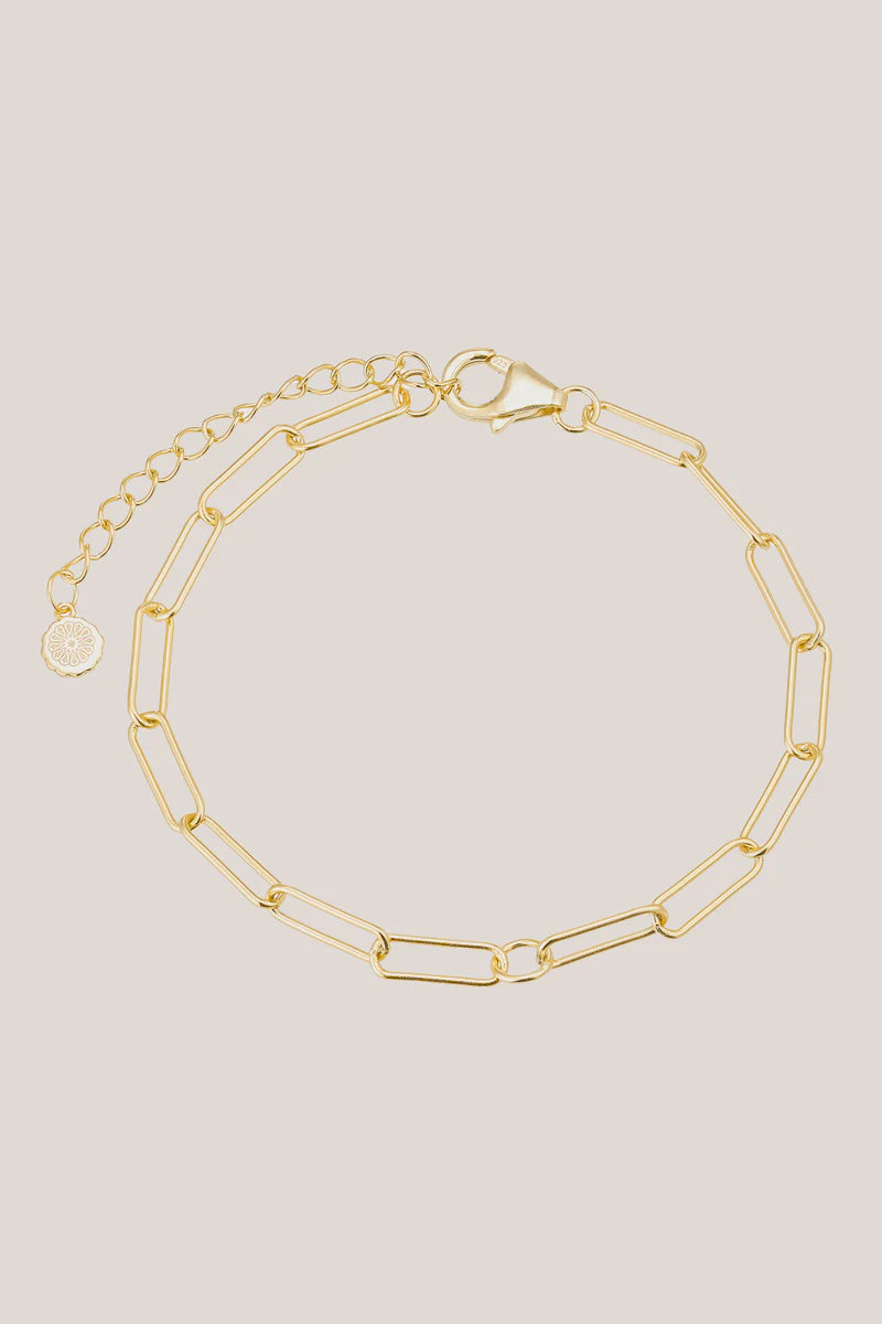 Paperclip Link Bracelet - Gold