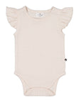 Almond Blush | Pointelle Flutter Bodysuit