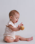 Almond Blush | Pointelle Flutter Bodysuit