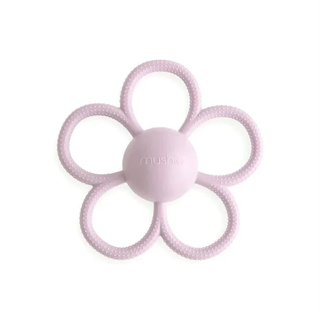 Rattle Teether Daisy - Soft Lilac
