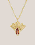 Fantail Messenger Necklace Brown - Gold