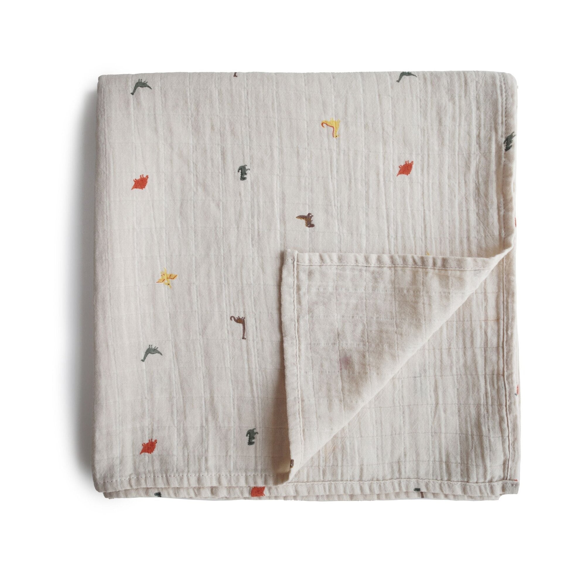 Organic Cotton Muslin Swaddle Blanket | Dinosaurs