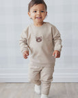 Organic Cotton Damien Sweatshirt - Fawn Bear