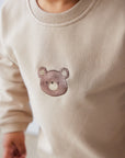 Organic Cotton Damien Sweatshirt - Fawn Bear