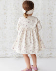 Organic Cotton Poppy Dress - Sweet William Floral Natural