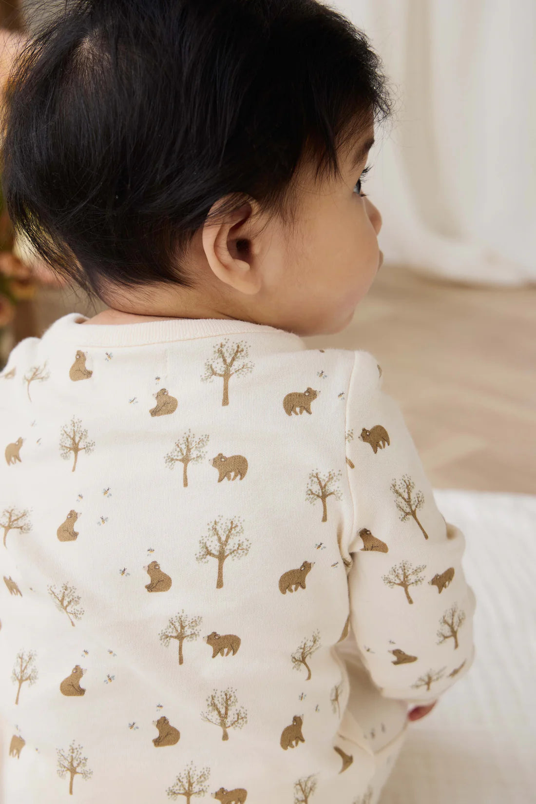 Organic Cotton Murphy Onepiece - Honey Bear Cloud