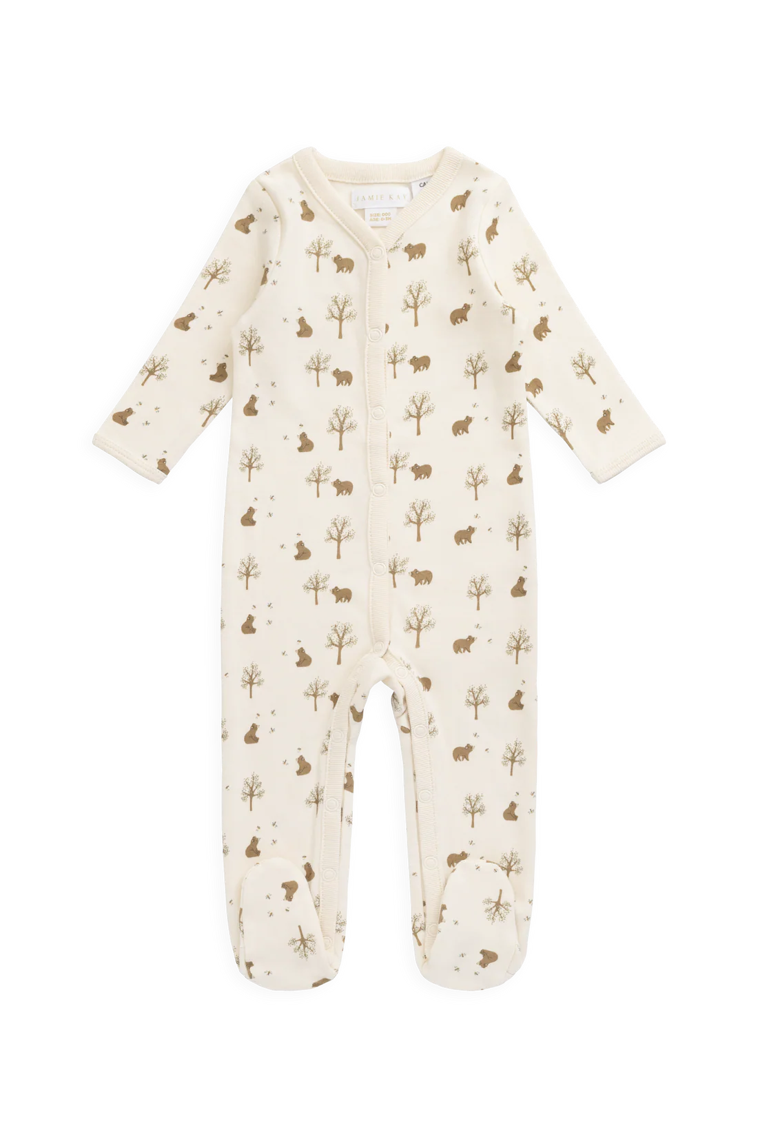 Organic Cotton Murphy Onepiece - Honey Bear Cloud