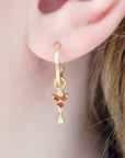 Birthstone Hoops | January | Gold