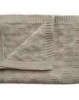 Knitted Blanket - Honeycomb Beige