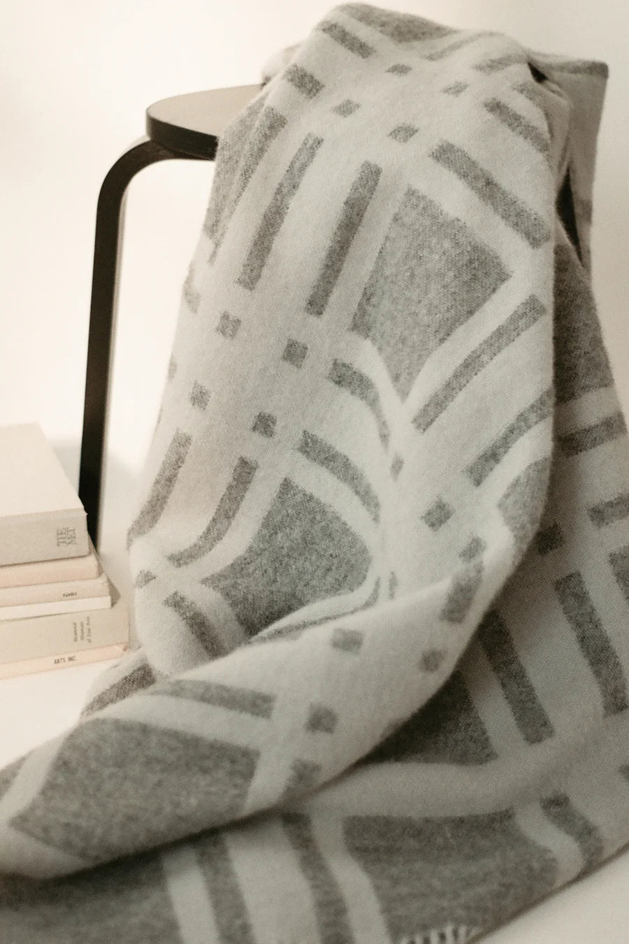 Grey Check | Pure Wool Throw