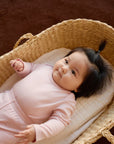 Merino Long Sleeve Bodysuit - Cloud Pink