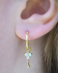 Birthstone Hoops | October | Gold