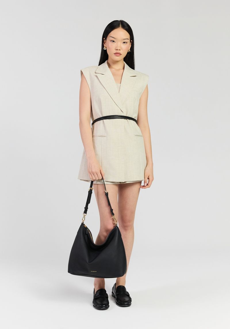 Miki Shoulder Bag - Black Luxe