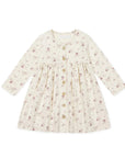 Organic Cotton Poppy Dress - Sweet William Floral Natural