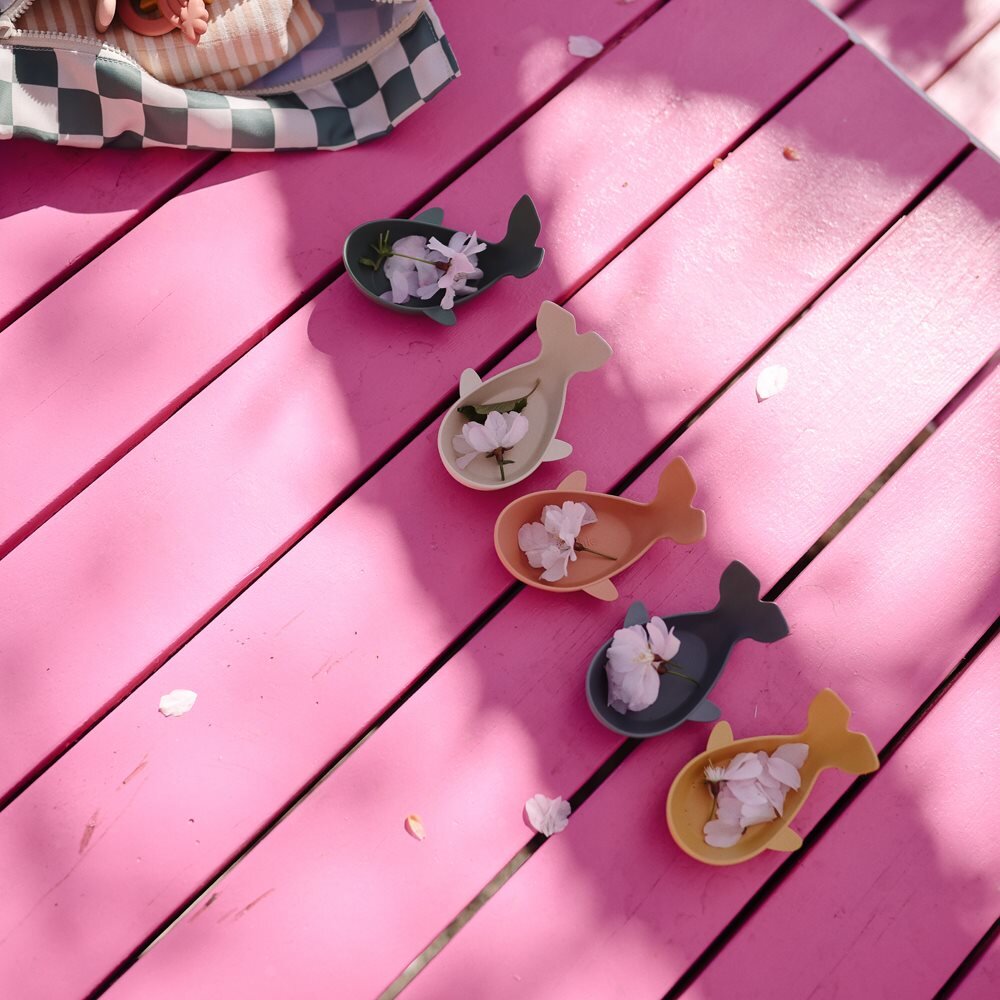 Mushie Whale Bath Stackers - Retro