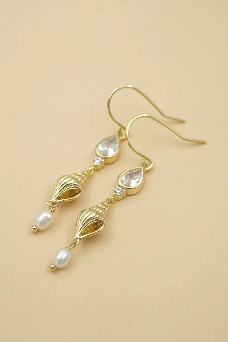 Sea Goddess Earrings - Gold