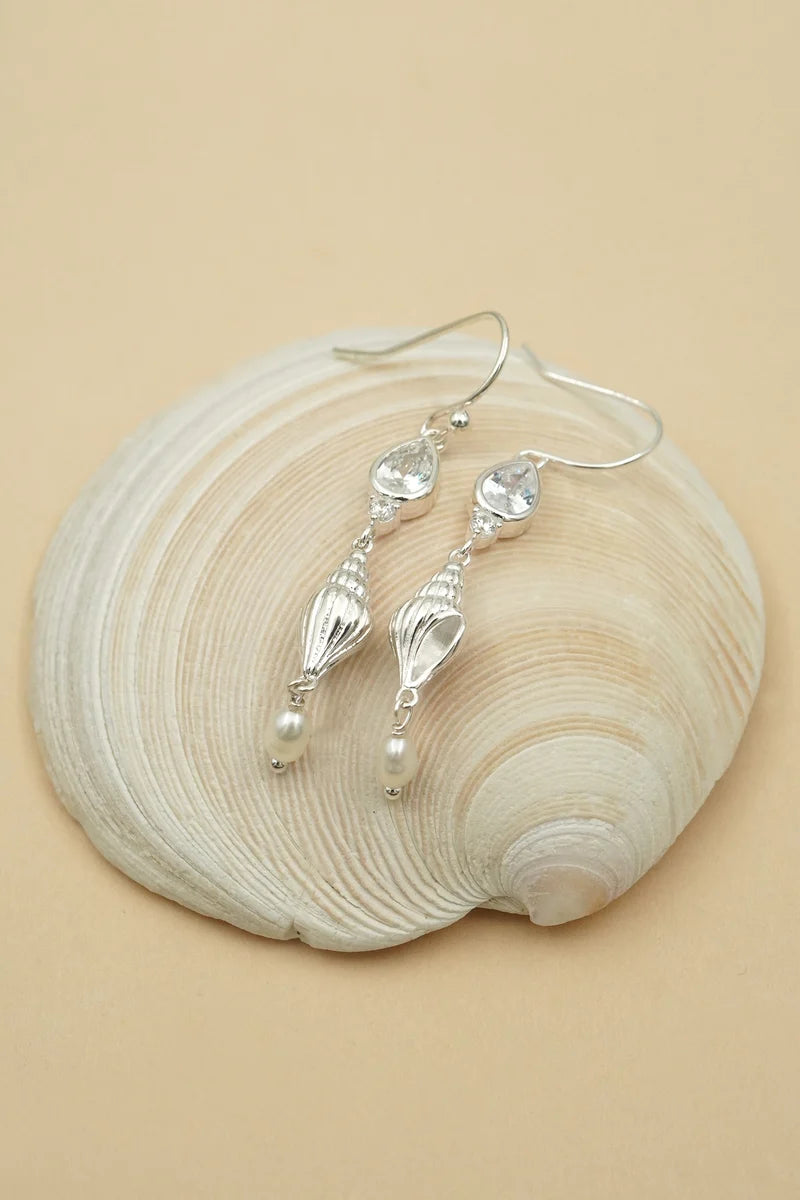 Sea Goddess Earrings - Silver