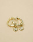Shell Huggie Earrings - Gold