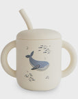 Silicone Training Cup & Straw | Whales