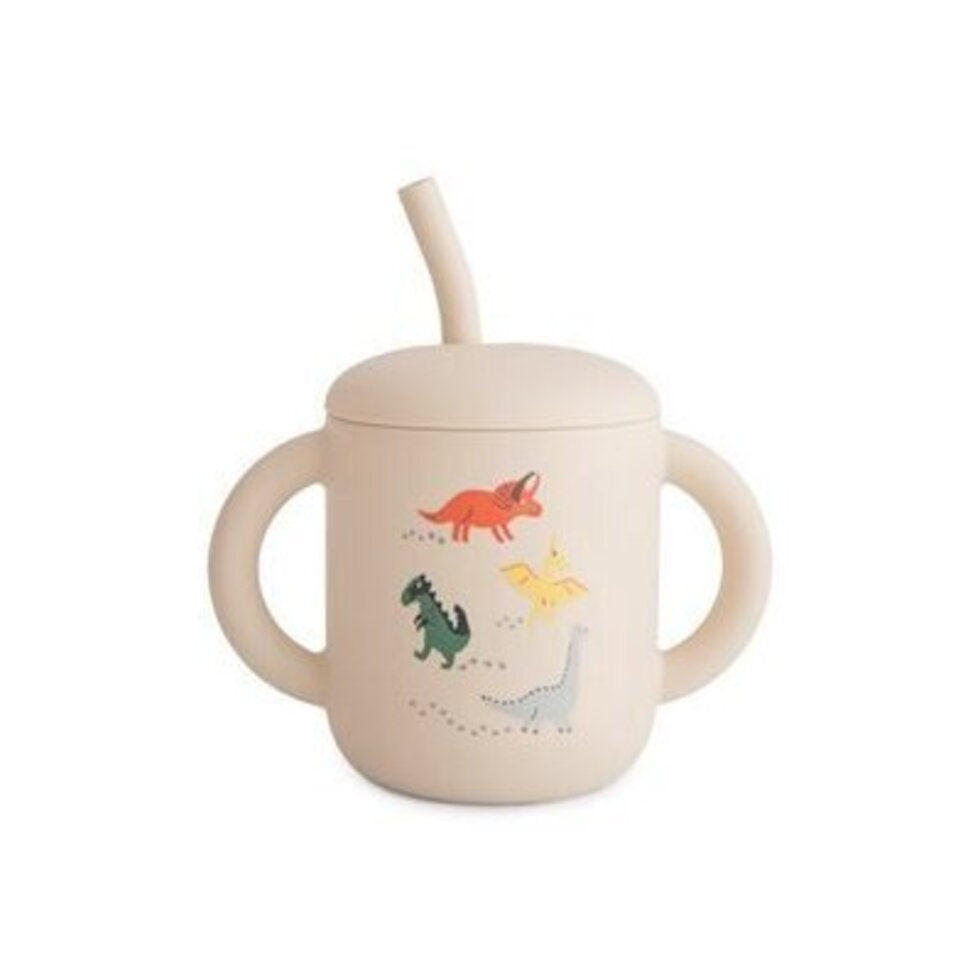 Silicone Training Cup &amp; Straw | Dinosaurs