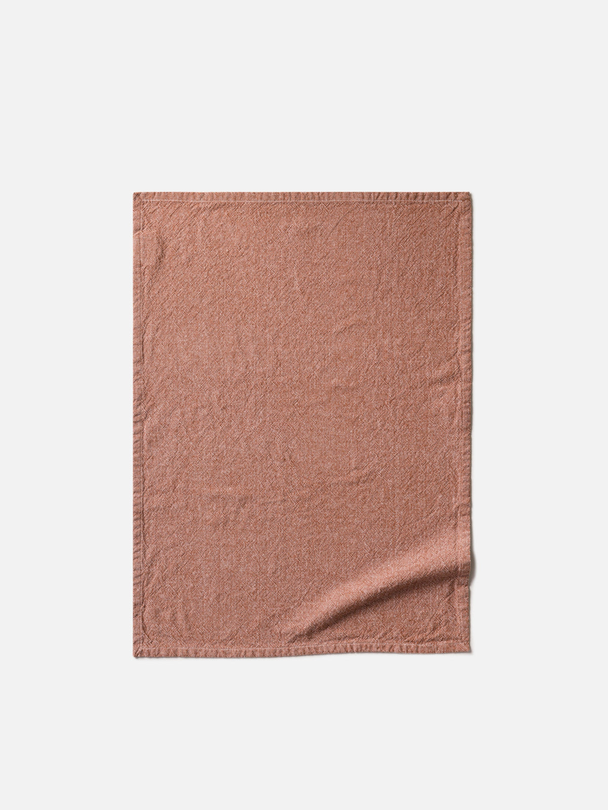 Washed Cotton Tea Towel | Brick