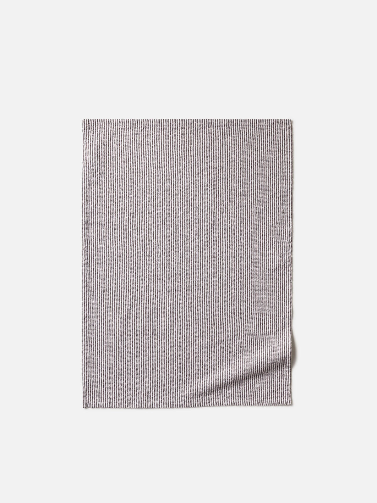 Stripe Washed Cotton Tea Towel | Cocoa