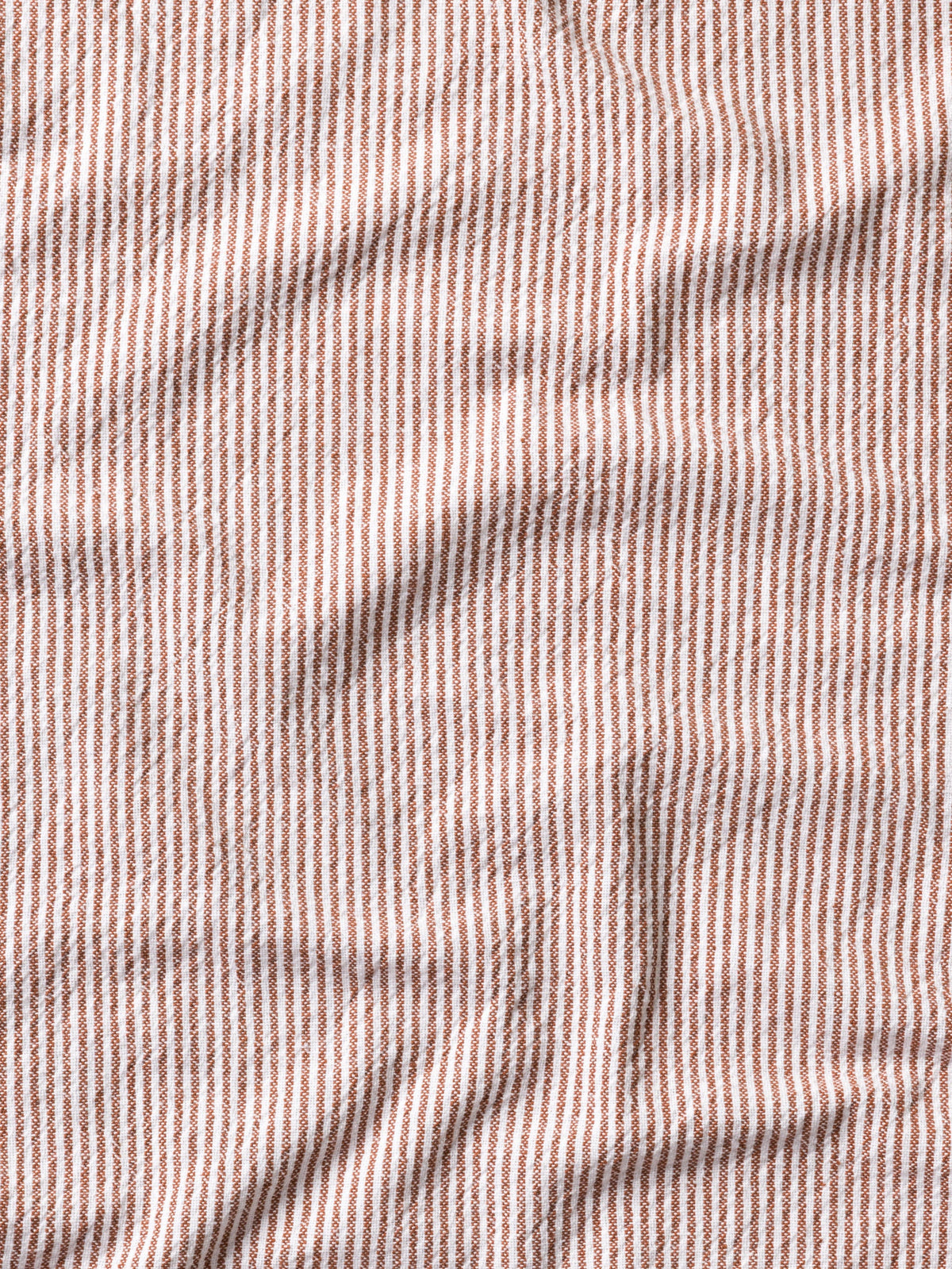 Stripe Washed Cotton Tea Towel | Brick
