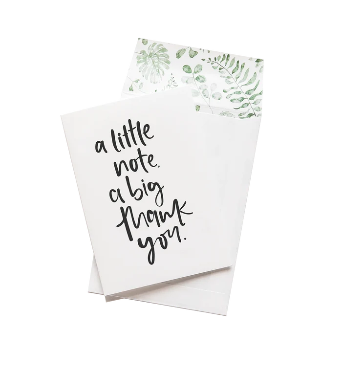 A Little Note, A Big Thank You - Greeting Card
