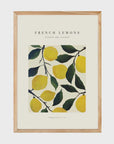 French Lemons | Oak Box Frame | A2 wWhite Border