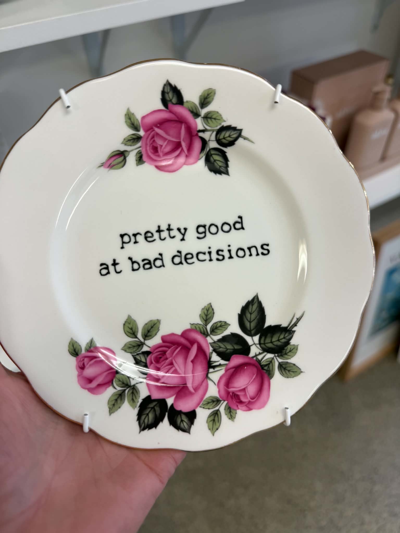 Pretty Good At Bad Decisions | White Floral